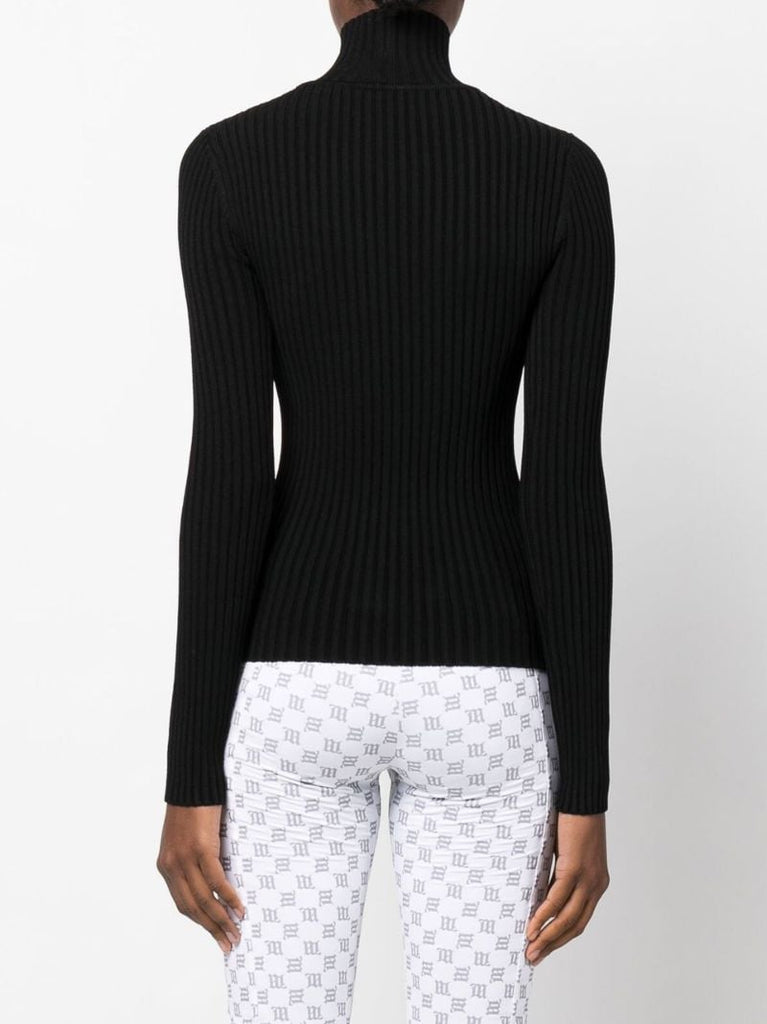 Black Ski Logo Knitted Sweater