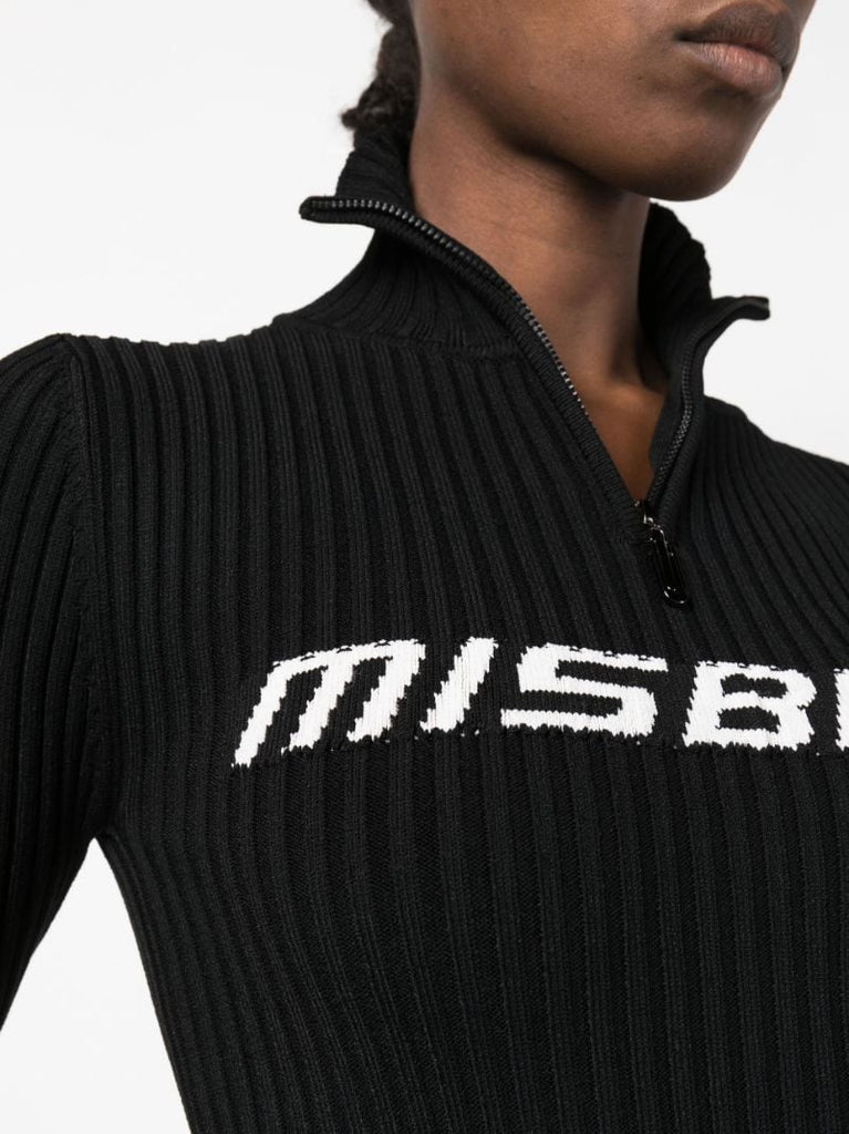 Black Ski Logo Knitted Sweater