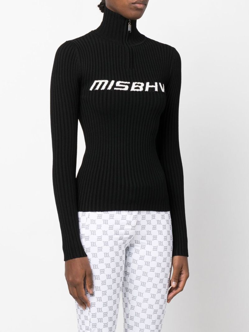Black Ski Logo Knitted Sweater
