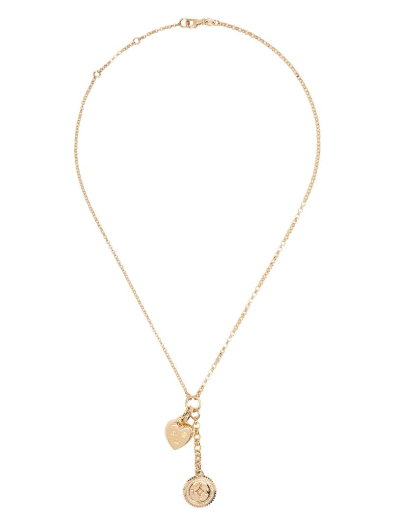 18k Yellow Gold Internal Compass Medium Mixed Belcher Extension Chain Diamond Necklace