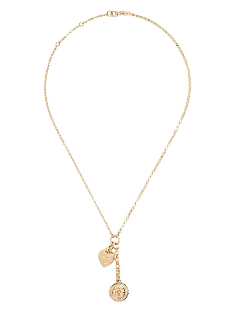 18k Yellow Gold Internal Compass Medium Mixed Belcher Extension Chain Diamond Necklace