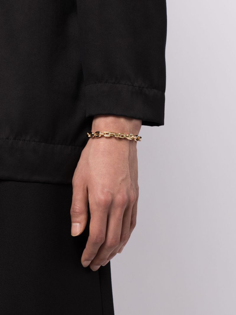 18k Yellow Gold Strong Heart Small Chain Bracelet