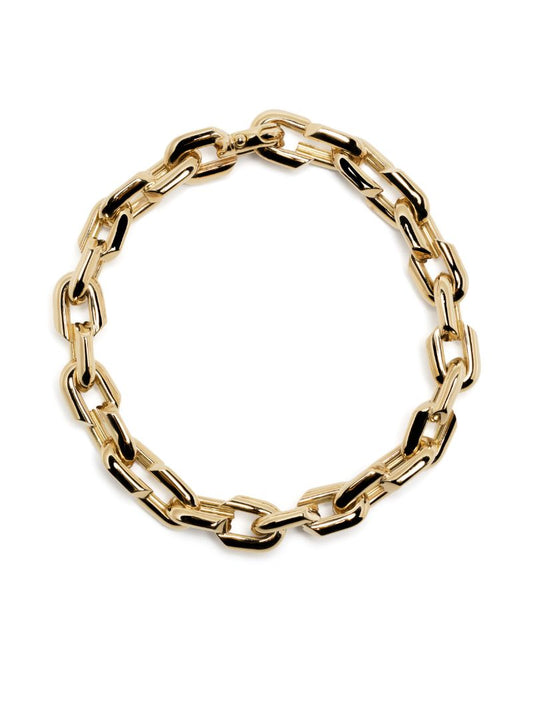 18k Yellow Gold Strong Heart Small Chain Bracelet