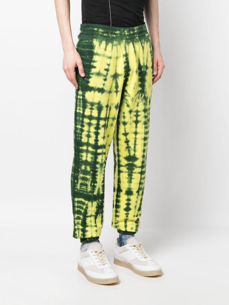 Green Tie Dye Pattern Track Pants