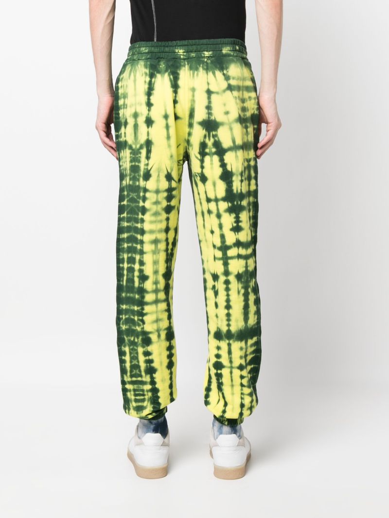 Green Tie Dye Pattern Track Pants