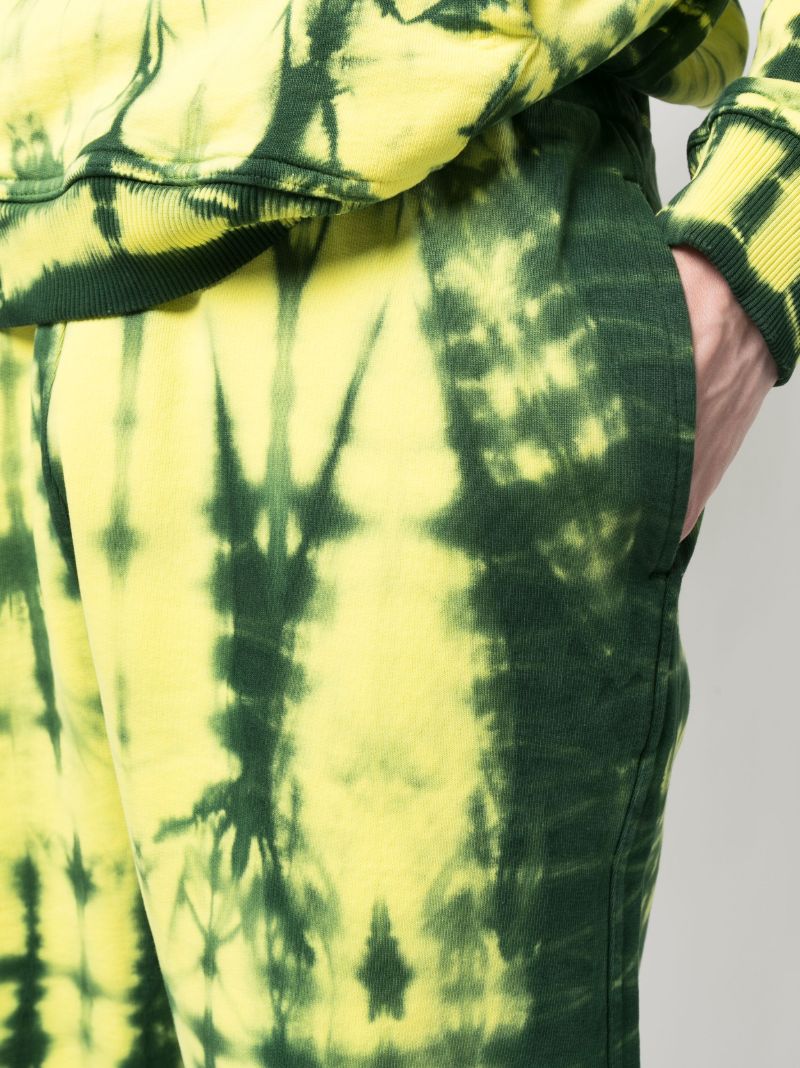 Green Tie Dye Pattern Track Pants