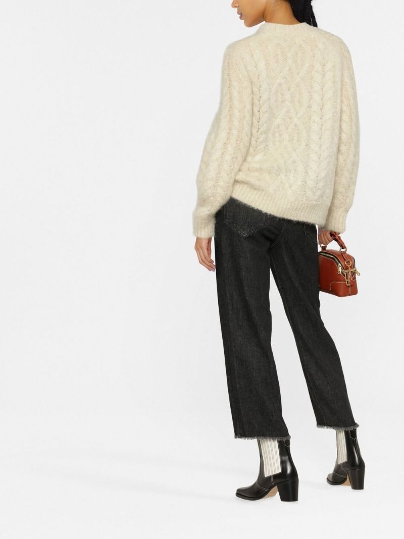 Neutral Thomas Cable Knit Sweater