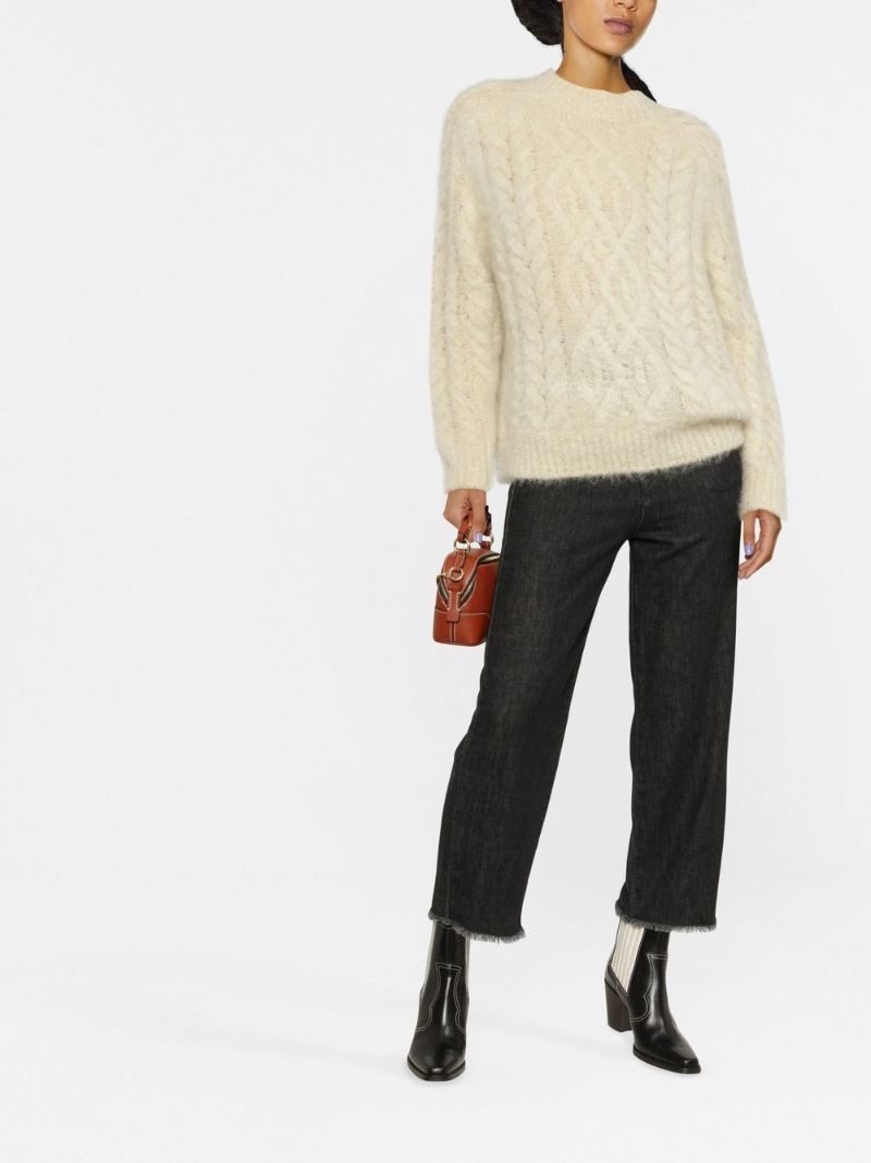 Neutral Thomas Cable Knit Sweater