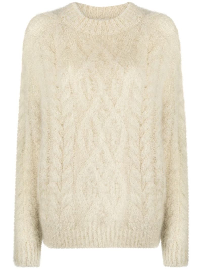 Neutral Thomas Cable Knit Sweater