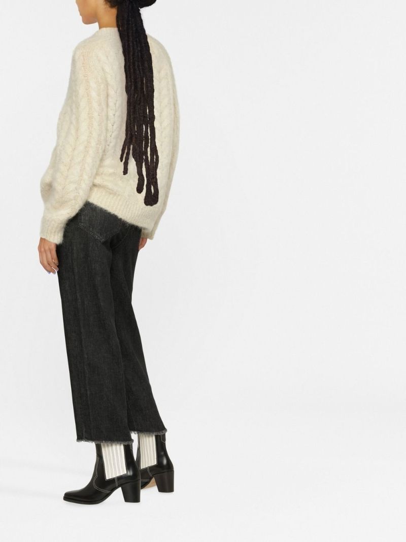 Neutral Thomas Cable Knit Sweater