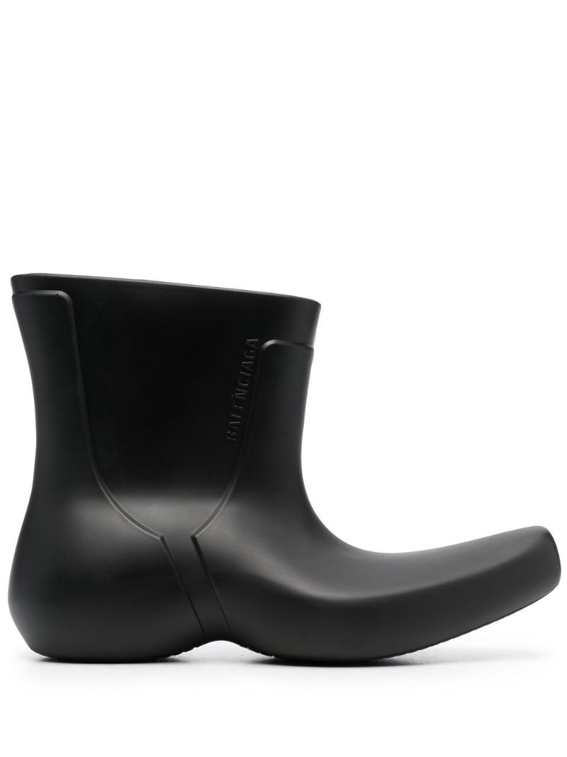 Black Excavator Curved Boots