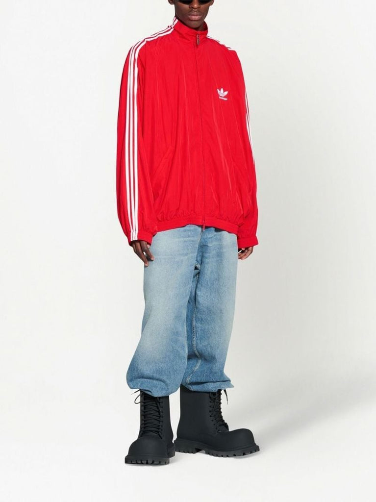 X Adidas Red Logo Embroidered Track Jacket