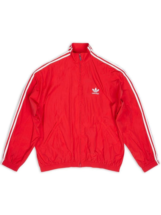 X Adidas Red Logo Embroidered Track Jacket