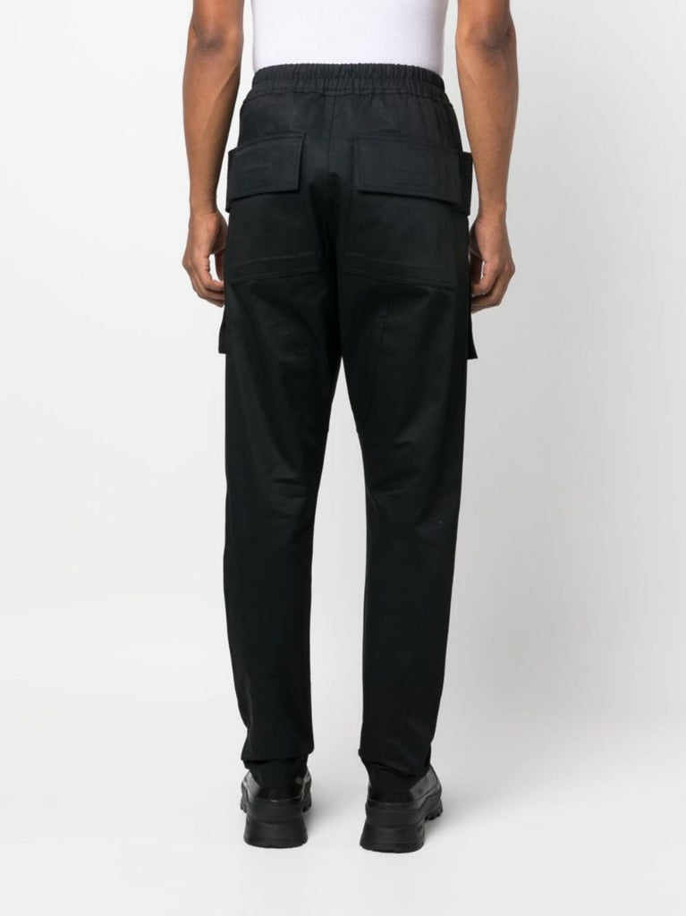 Black Cotton Cargo Trousers