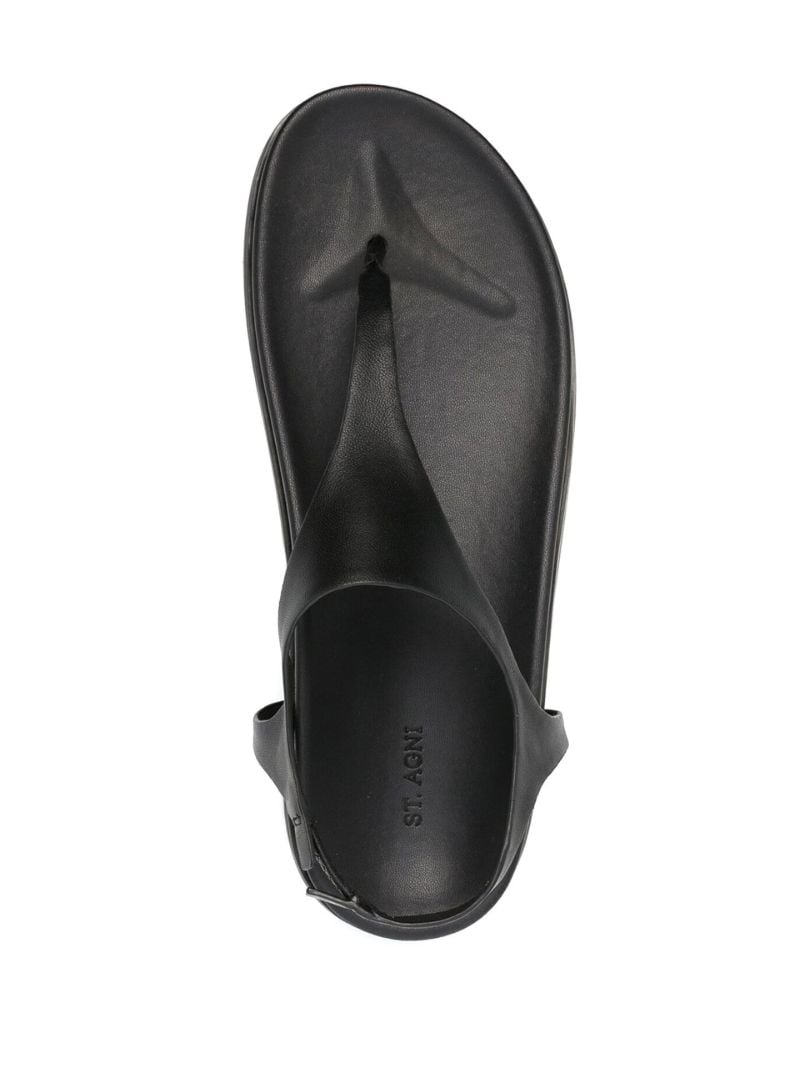 Black Gio Leather Sandals