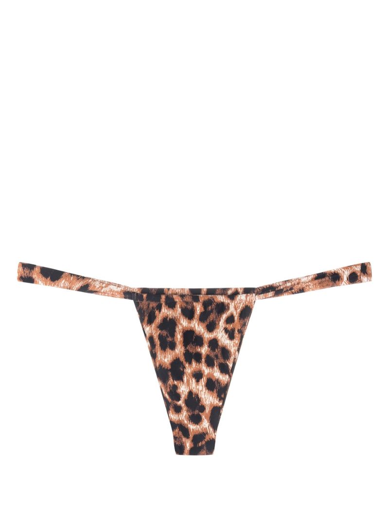 Brown Bali Leopard Print Bikini Bottoms