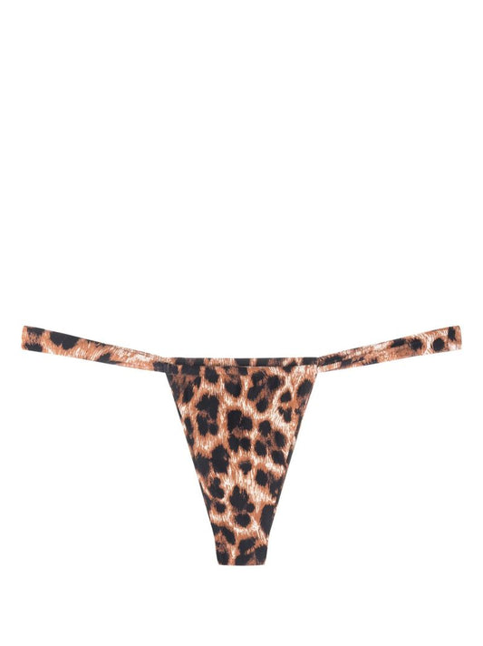 Brown Bali Leopard Print Bikini Bottoms
