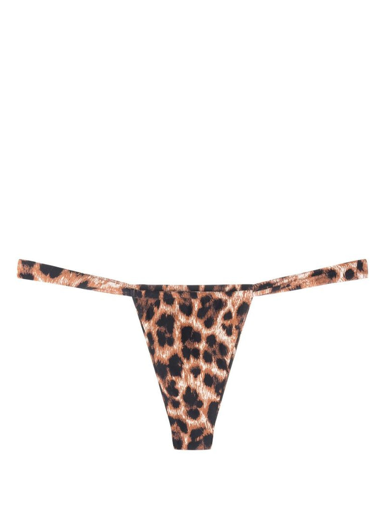 Brown Bali Leopard Print Bikini Bottoms