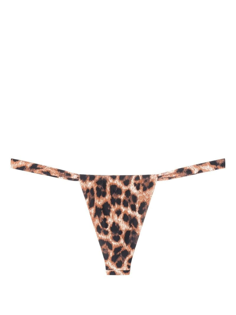 Brown Bali Leopard Print Bikini Bottoms