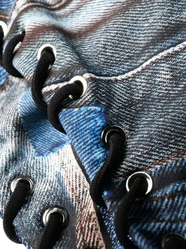 Blue Rio Denim Print Bikini Bottoms