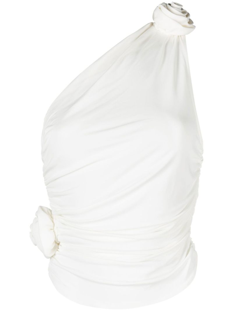 White Rose One-shoulder Top