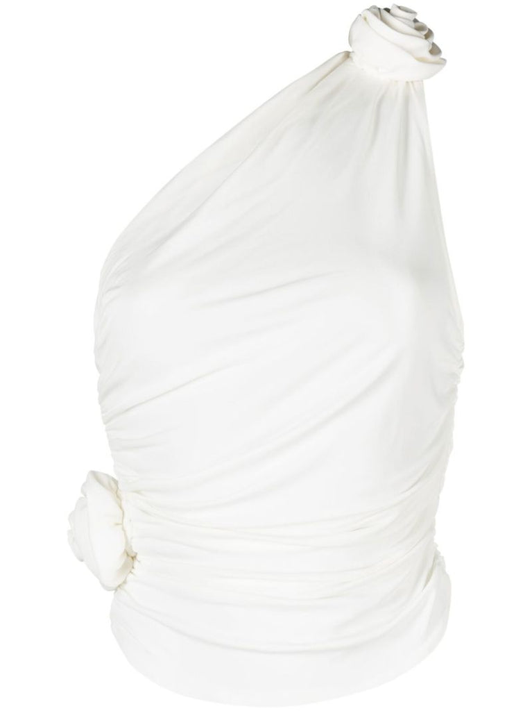 White Rose One-shoulder Top