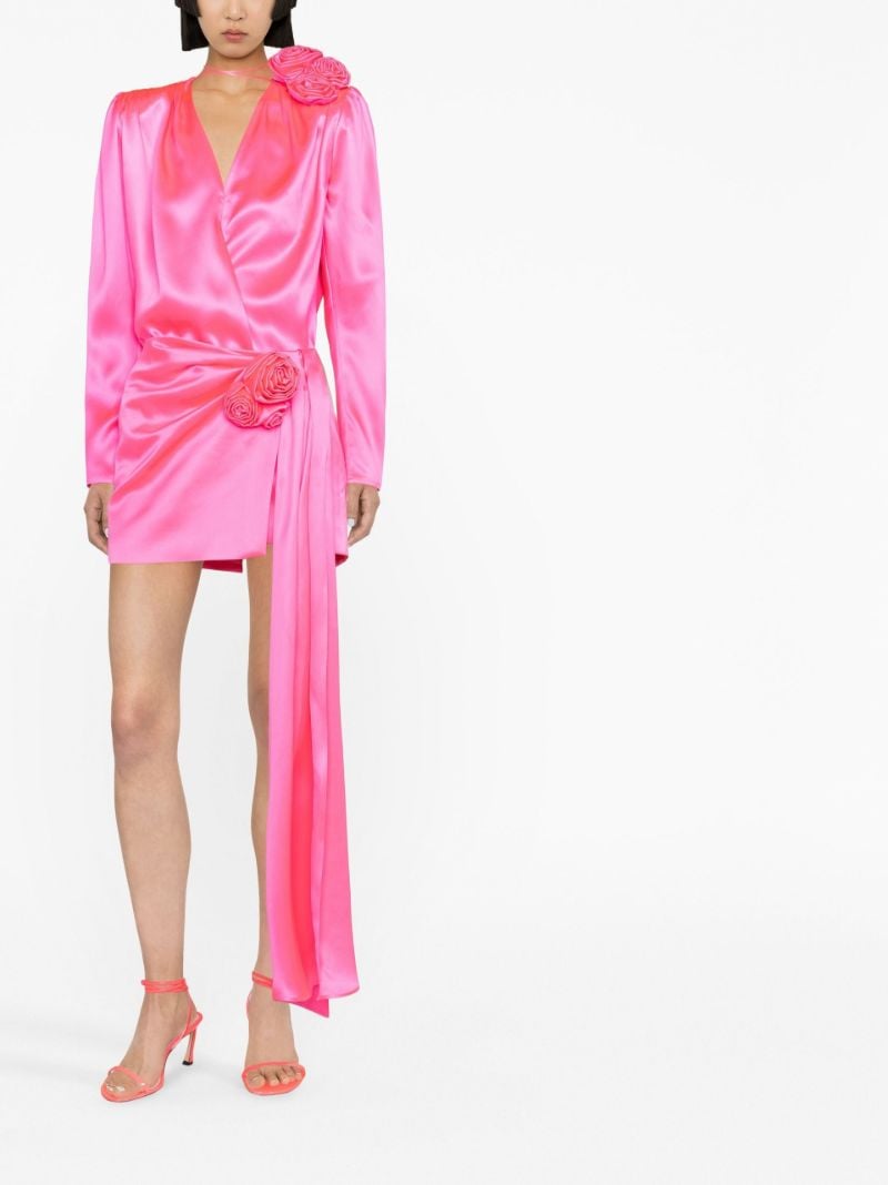 Pink Silk Draped Skirt