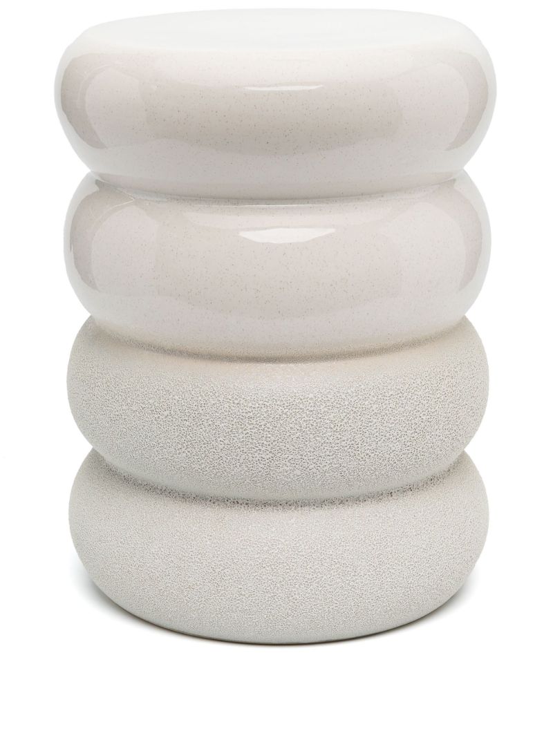 White Chubby Ceramic Stool
