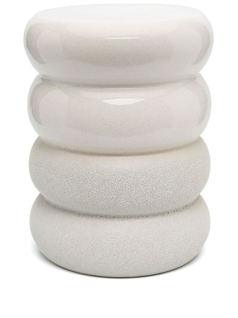 White Chubby Ceramic Stool