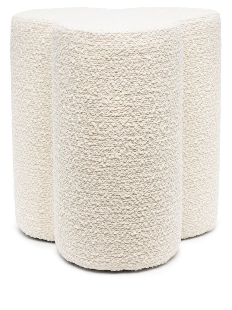 Neutral Clover Boucle Stool