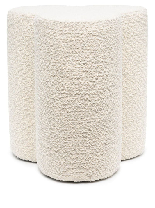 Neutral Clover Boucle Stool