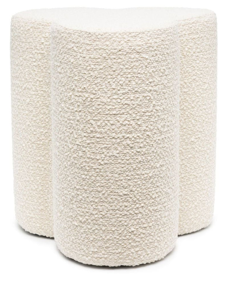 Neutral Clover Boucle Stool