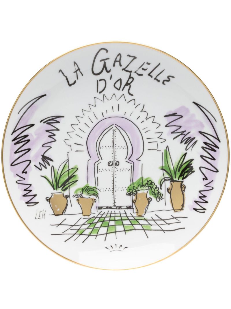 White La Gazelle DÃ¢â_x0082_¬â_x0084_¢or Graphic Print Plate