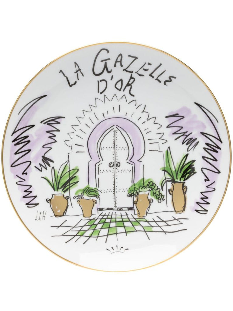 White La Gazelle DÃ¢â_x0082_¬â_x0084_¢or Graphic Print Plate