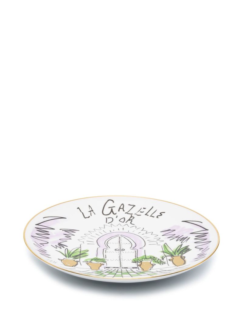 White La Gazelle DÃ¢â_x0082_¬â_x0084_¢or Graphic Print Plate