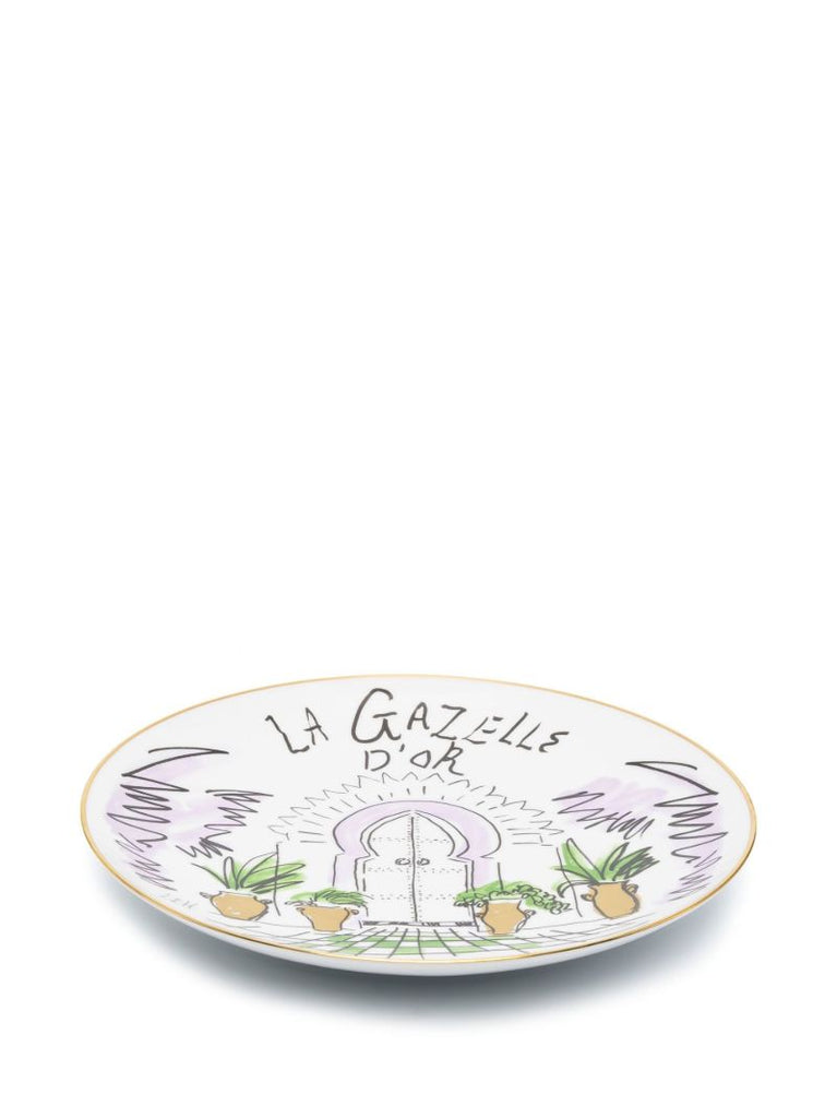 White La Gazelle DÃ¢â_x0082_¬â_x0084_¢or Graphic Print Plate