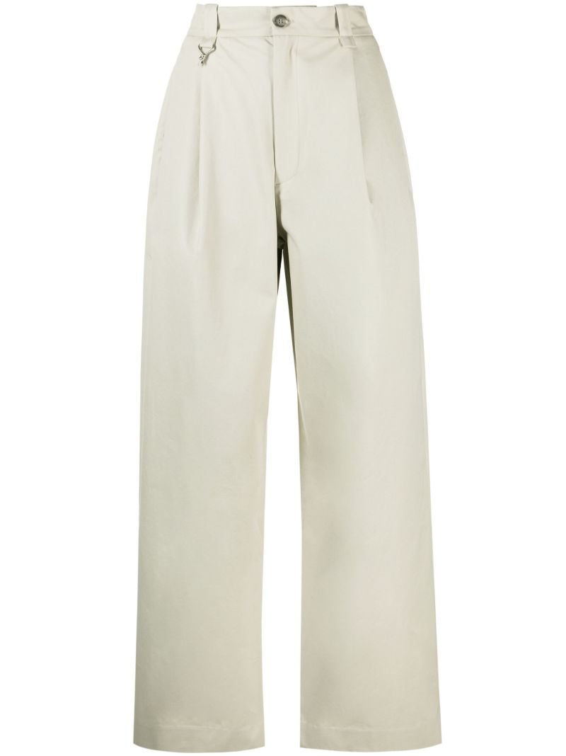 Neutral Wide-leg Low-rise Trousers
