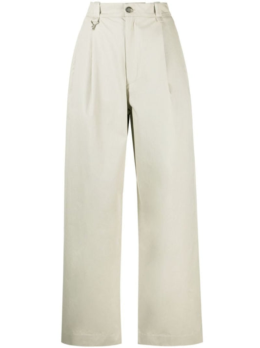 Neutral Wide-leg Low-rise Trousers