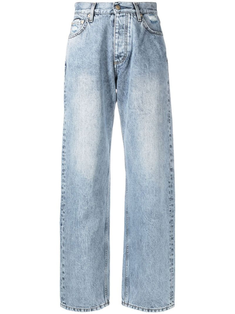 Blue Benz Straight-leg Jeans