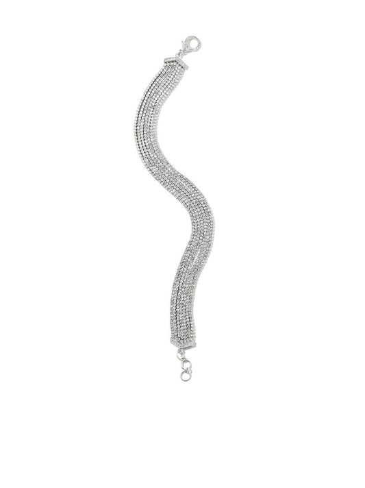 18k White Gold Diamond 7 Thread Stack Bracelet