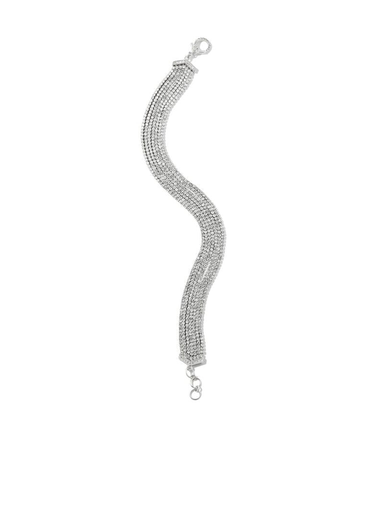 18k White Gold Diamond 7 Thread Stack Bracelet