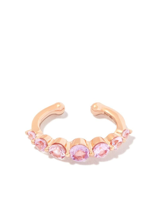 18k Rose Gold Sapphire Ear Cuff