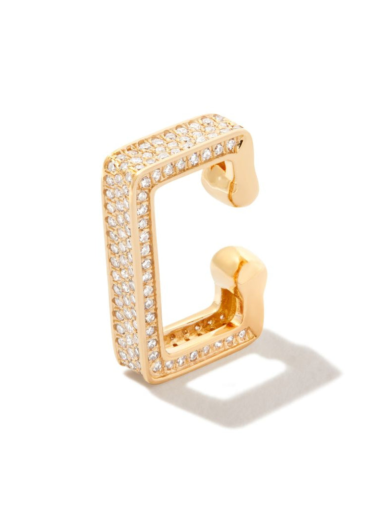 18k Yellow Gold Diamond PavÃ_x0083_Â© Deco Earcuff