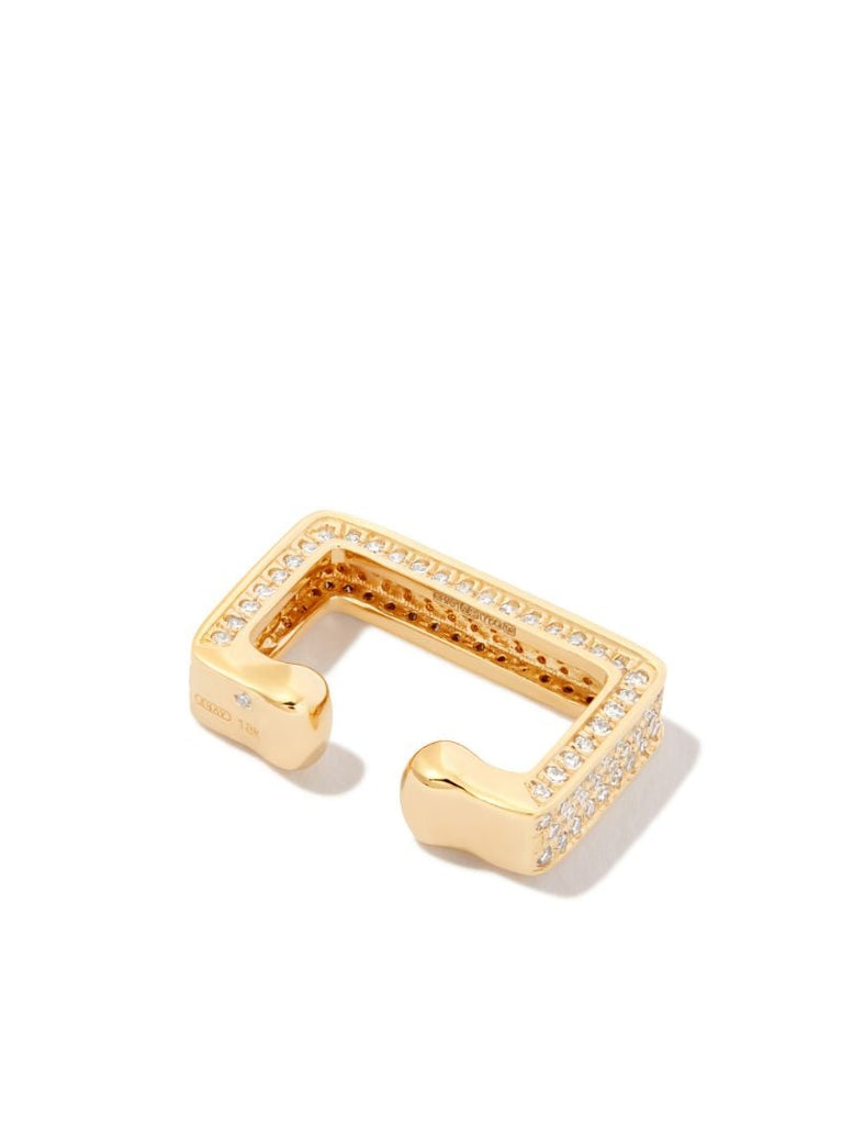 18k Yellow Gold Diamond PavÃ_x0083_Â© Deco Earcuff