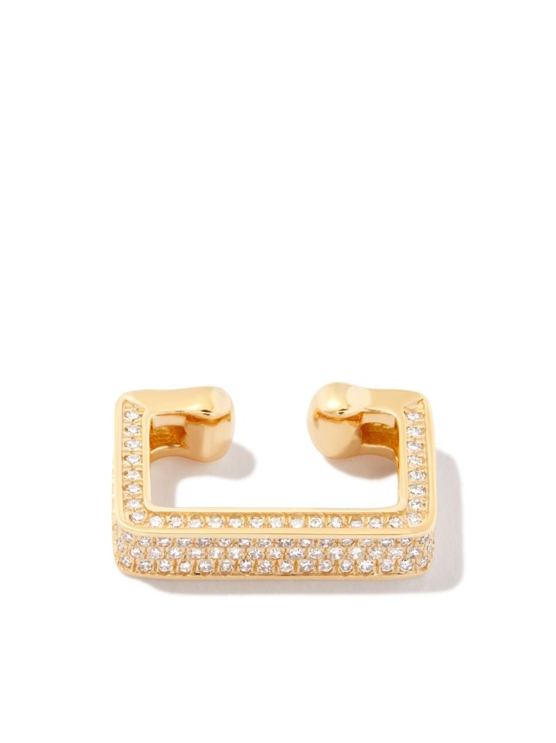18k Yellow Gold Diamond PavÃ_x0083_Â© Deco Earcuff