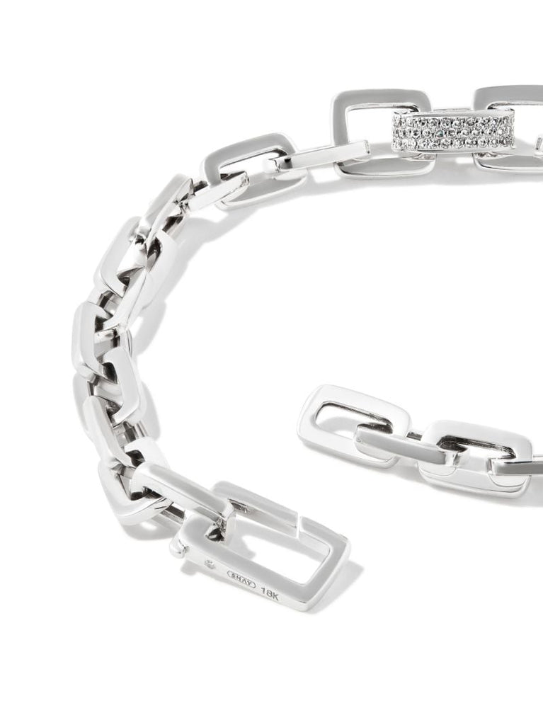18k White Gold Mini Deco Diamond Bracelet
