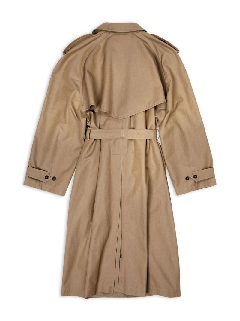 Brown Oversized Double-breasted Trench Coat