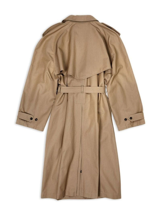 Brown Oversized Double-breasted Trench Coat