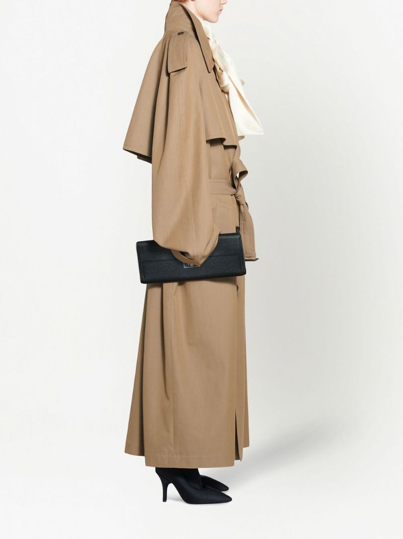 Brown Oversized Double-breasted Trench Coat