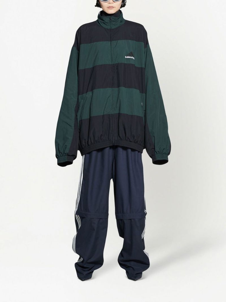 Green Striped Bomber Jacket